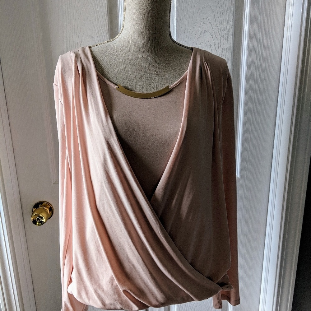 Calvin Klein Blush Pink Draped Top